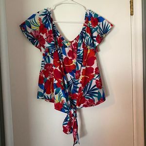 Off The Shoulder True Destiny Floral Top Size XL